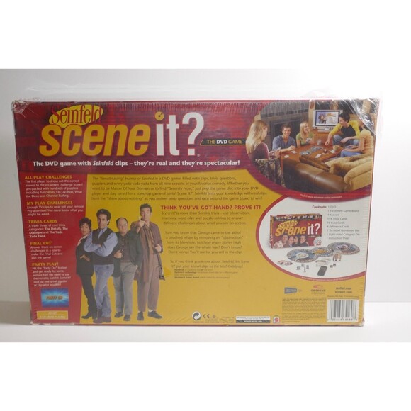 Mattel 2008 Scene It? Seinfeld (DVD Video Game, 2008) SEALED - Picture 2 of 8